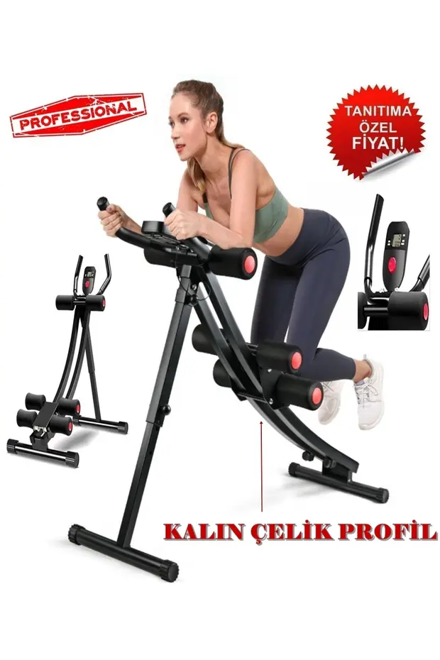 Lcd Ekranlı Egzersiz Aleti Mekik Fitness Aleti Kondisyon Alman Tasarım Kondisyon Karın Küreği